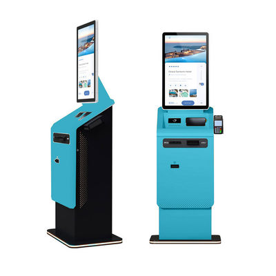 Αγορά 27 32 Inch POS Floor Stand Payment Kiosks Self Service Passport Scanner NFC Thermal Printer Cash Coin Payment Kiosk Terminal online manufacture