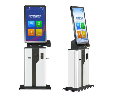 NFC Reader Self Check In Kiosk Ticket Screen LCD Square Self Order Kiosk