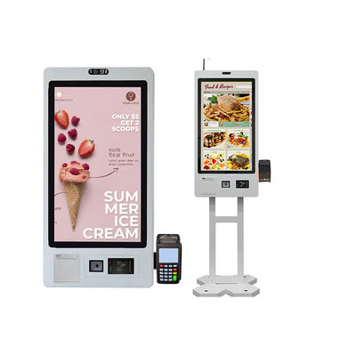 McDonald'S Restaurant 32 ιντσών LCD κάθετη οθόνη αφής κιόσκι θερμικός εκτυπωτής οθόνης αφής