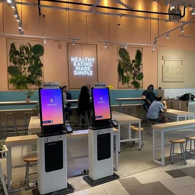 QR σαρωτής και αναγνώστης RFID Σούπερ μάρκετ Κίος αυτοεξόφλησης για γρήγορες συναλλαγές